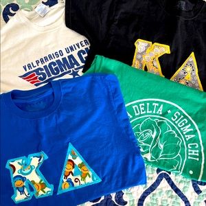 Lot of 4 sorority/fraternity shirts (kappa delta and sigma chi)
